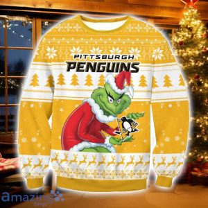 NHL Pittsburgh Penguins Grinch Ugly Christmas Sweater Christmas Gift For Sport Fans Product Photo 1