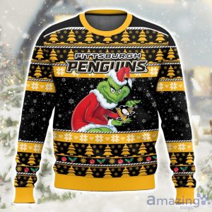 NHL Pittsburgh Penguins Grinch Ugly Christmas Sweater Limited Edition Gift For Men & Women Product Photo 1