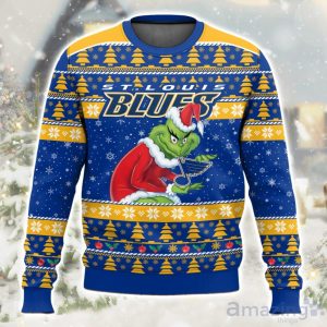 NHL St. Louis Blues Grinch Ugly Christmas Sweater Limited Edition Gift For Men & Women Product Photo 1