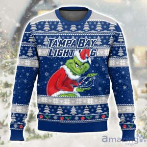 NHL Tampa Bay Lightning Grinch Ugly Christmas Sweater Limited Edition Gift For Men & Women Product Photo 1