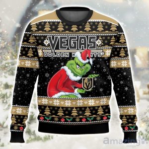 NHL Vegas Golden Knights Grinch Ugly Christmas Sweater Limited Edition Gift For Men & Women Product Photo 1