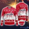 NHL Washington Capitals Logo Wearing Santa Hat Ugly Christmas Sweater For Fans