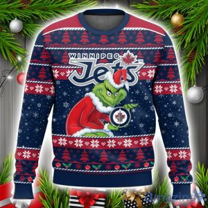 NHL Winnipeg Jets Grinch Ugly Christmas Sweater Christmas Gift Unisex Men And Women Sweater Product Photo 1