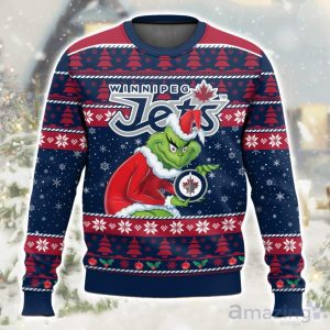 NHL Winnipeg Jets Grinch Ugly Christmas Sweater Limited Edition Gift For Men & Women Product Photo 1