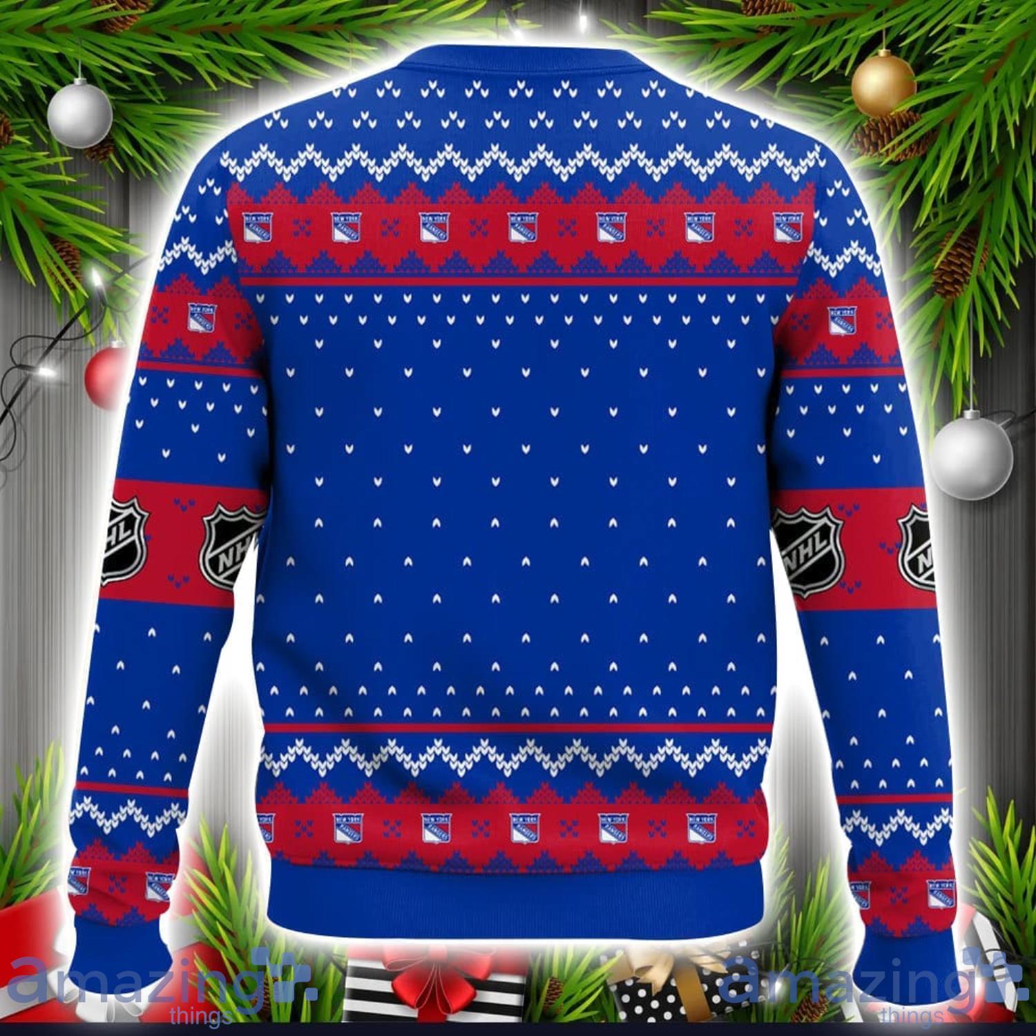 NHLNew York Rangers Ugly Christmas Sweater Xmas Gift Ideas Men And Women Sweater Gift For Christmas Product Photo 1