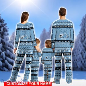 North Carolina Tar Heels Pajamas Set Custom Name Christmas Gift For Family Sport Pajamas Set Product Photo 2