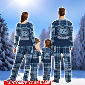 North Carolina Tar Heels Pajamas Set Family Custom Name Christmas Gift Football Team Pajamas Set Product Photo 2