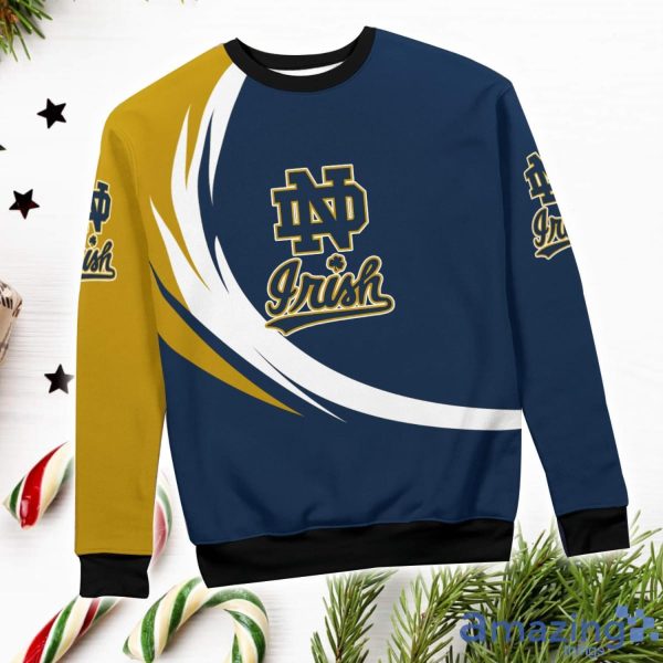 Notre Dame Fighting Irish Simple Vintage 3D Sweater Christmas Gift For Fans Product Photo 3