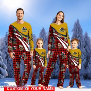 Notre Dame Fighting Irish Team Pajamas Personalize Name Buffalo Plaid Cute Christmas Pajamas Set Product Photo 1
