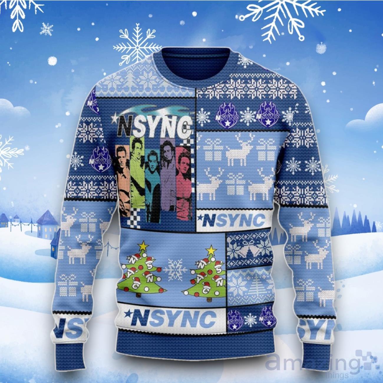 NSYNC Christmas Time Ugly Sweater image NSYNC Christmas Time Ugly Sweater Product Photo 2