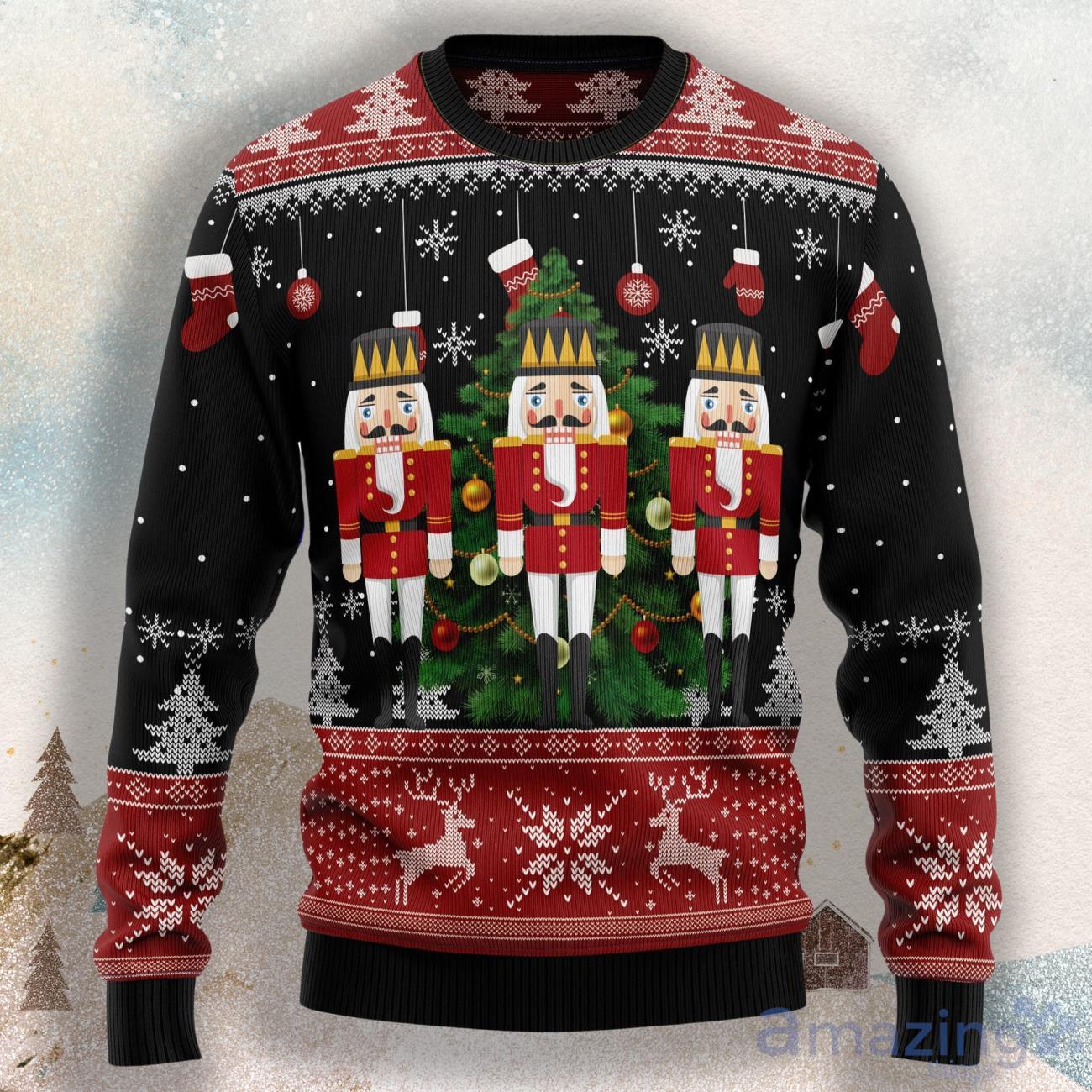 Nutcracker Christmas Tree Ugly Christmas Sweater For Men & Women Product Photo 1