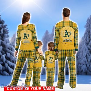 Oakland Athletics Pajamas Personalized NameChristmas Pajamas For FamilyChristmas Gift Product Photo 2