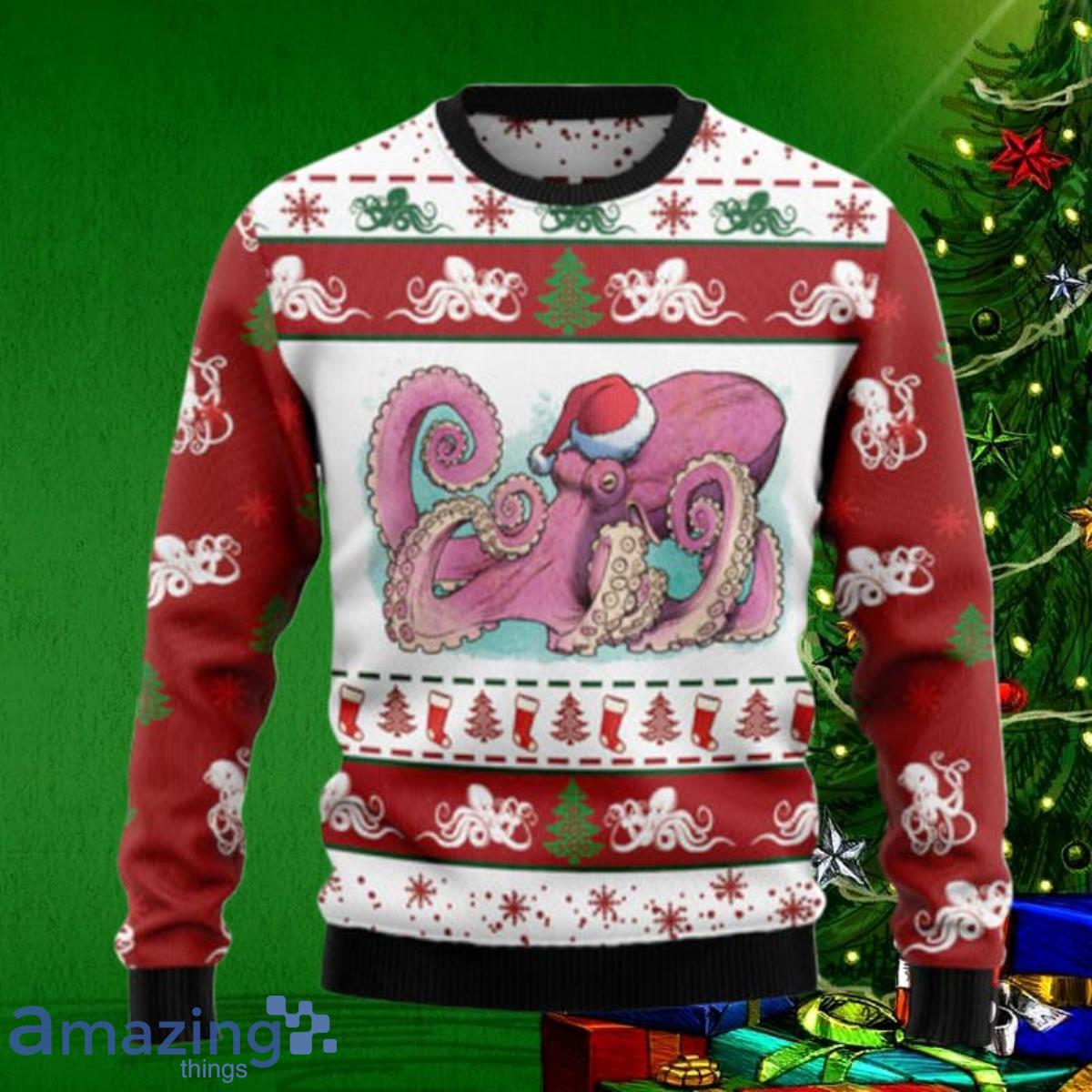 Octopus Noel Ugly Christmas Sweater Best Gifts image Octopus Noel Ugly Christmas Sweater Best Gifts Product Photo 1