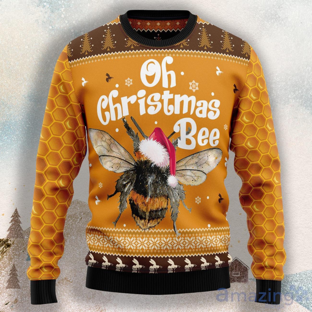 Oh Christmas Bee Ugly Christmas Sweater For Men & Women Product Photo 1