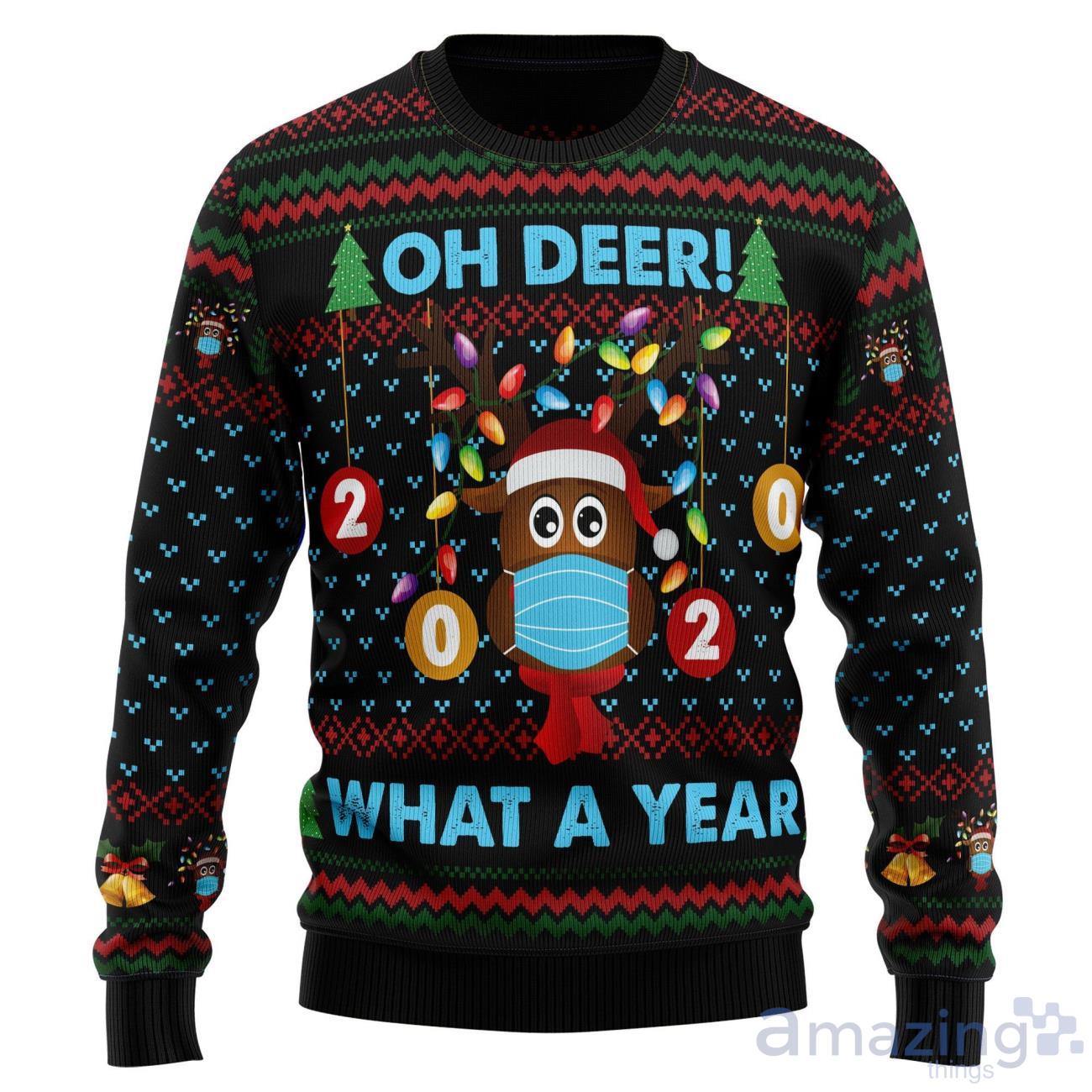 Oh Deer Ugly Christmas Sweater For Men & Women Product Photo 1