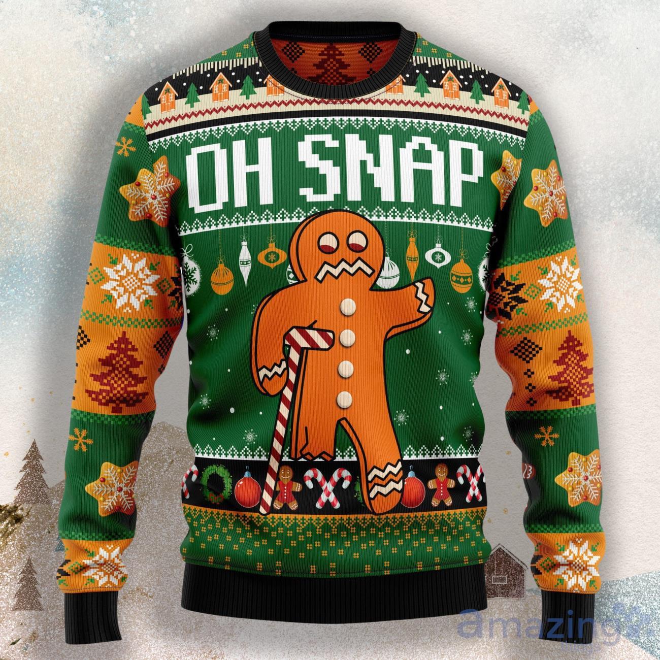 Oh Snap Gingerbread Ugly Christmas Sweater For Men & Women Product Photo 1