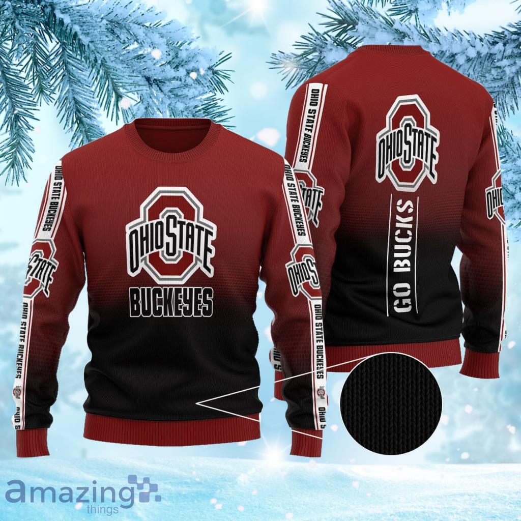 Ohio State Buckeyes Christmas Ugly Sweater 3D Christmas Gifts For Fans image Ohio State Buckeyes Christmas Ugly Sweater 3D Christmas Gifts For Fans Product Photo 1