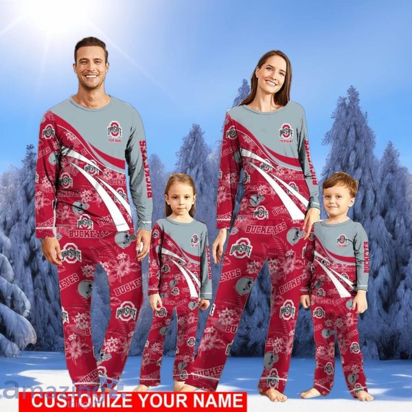 Ohio State Buckeyes Cute Christmas Pajamas Set Personalized Name