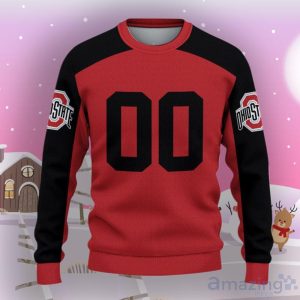 Ohio State Buckeyes Ugly Sweater Custom Name And Number Hot Design For Christmas Gift Product Photo 2
