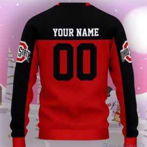 Ohio State Buckeyes Ugly Sweater Custom Name And Number Hot Design For Christmas Gift Product Photo 3