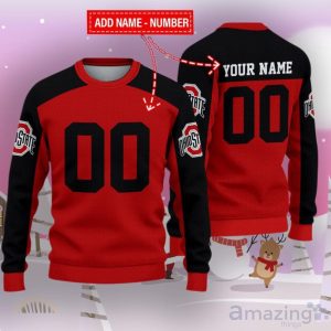 Ohio State Buckeyes Ugly Sweater Custom Name And Number Hot Design For Christmas Gift Product Photo 1
