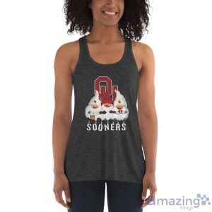 Oklahoma Sooners Logo Gnomies Shirt Christmas Gift - Women's Flowy Racerback Tank