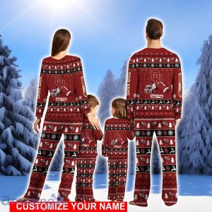 Oklahoma Sooners Pajamas Set Custom Name Christmas Gift For Family Sport Pajamas Set image Oklahoma Sooners Pajamas Set Custom Name Christmas Gift For Family Sport Pajamas Set Product Photo 2
