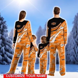 Oklahoma State Cowboys Cute Christmas Pajamas Set Personalized Name Christmas Gifts For Fans Product Photo 2