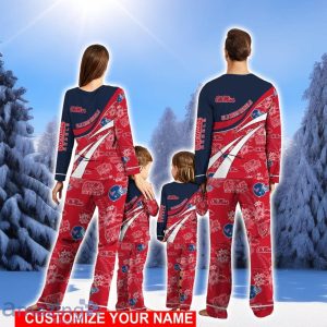Ole Miss Rebels Cute Christmas Pajamas Set Personalized Name Christmas Gifts For Fans Product Photo 2