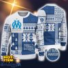 Olympique de Marseille 3D Ugly Christmas  Sweater All Over Printed Sweater Christmas Gift
