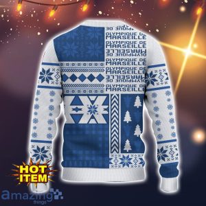 Olympique de Marseille 3D Ugly Christmas Sweater All Over Printed Sweater Christmas Gift Product Photo 3