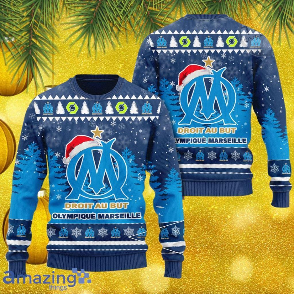 Olympique Marseille Sweater 3D Gift For Chirstmas image Olympique Marseille Sweater 3D Gift For Chirstmas Product Photo 1