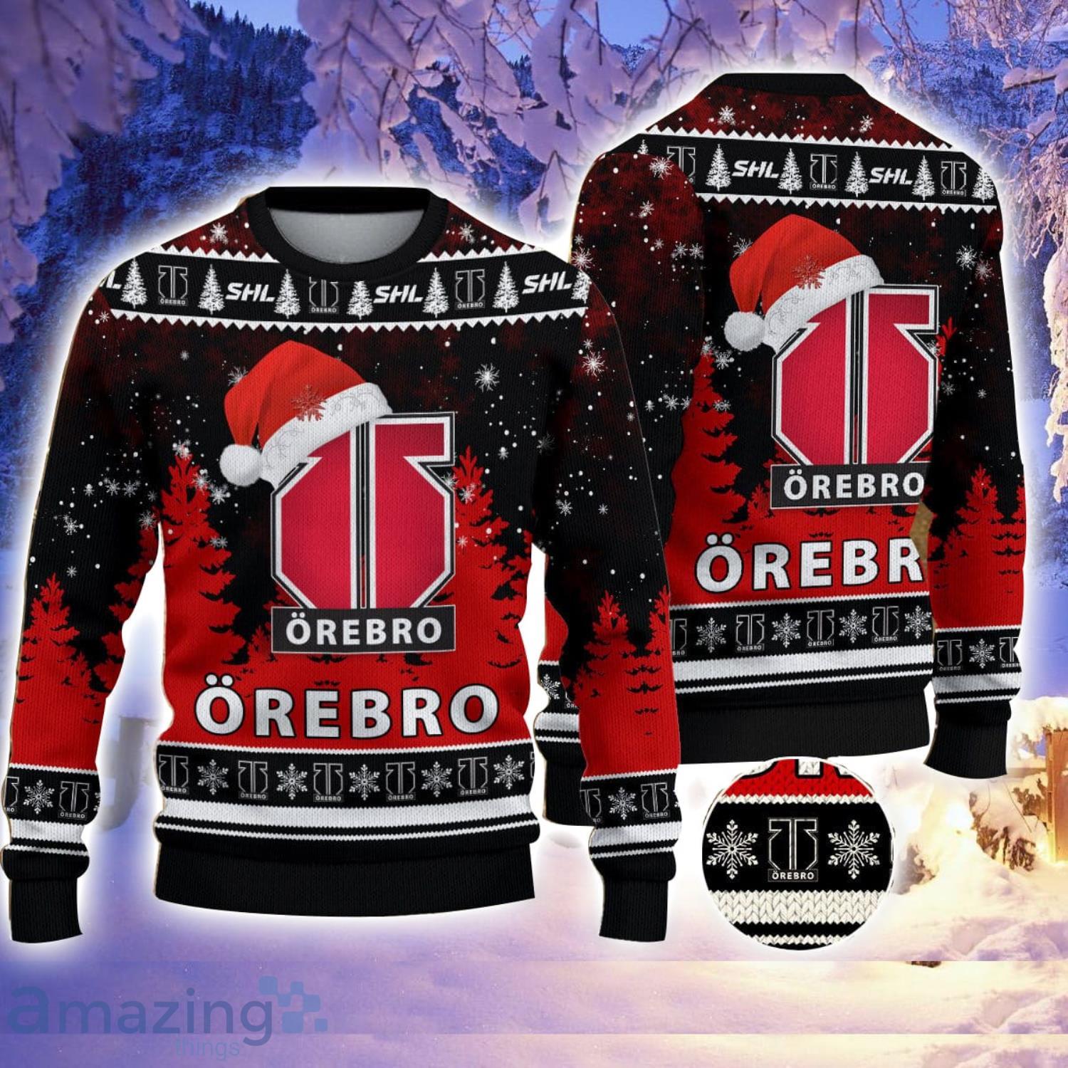 Orebro HK Ugly Christmas Sweater Holiday Gift Ideas For Sport Fans image Orebro HK Ugly Christmas Sweater Holiday Gift Ideas For Sport Fans Product Photo 1