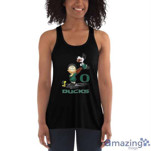 Oregon Ducks The Peanuts T-Shirt For Fans Christmas Gift Ideas - Women's Flowy Racerback Tank