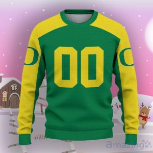 Oregon Ducks Ugly Sweater Custom Name And Number Hot Design For Christmas Gift Product Photo 2