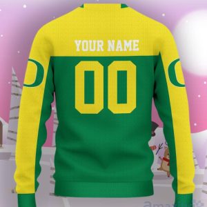 Oregon Ducks Ugly Sweater Custom Name And Number Hot Design For Christmas Gift Product Photo 3