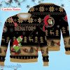 Ottawa Senators Ugly Sweater Christmas Custom Name Ice Hockey NHL
