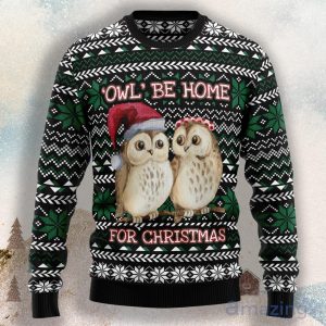 Owl Be Home Ugly Christmas Sweater For Men & Women Product Photo 1