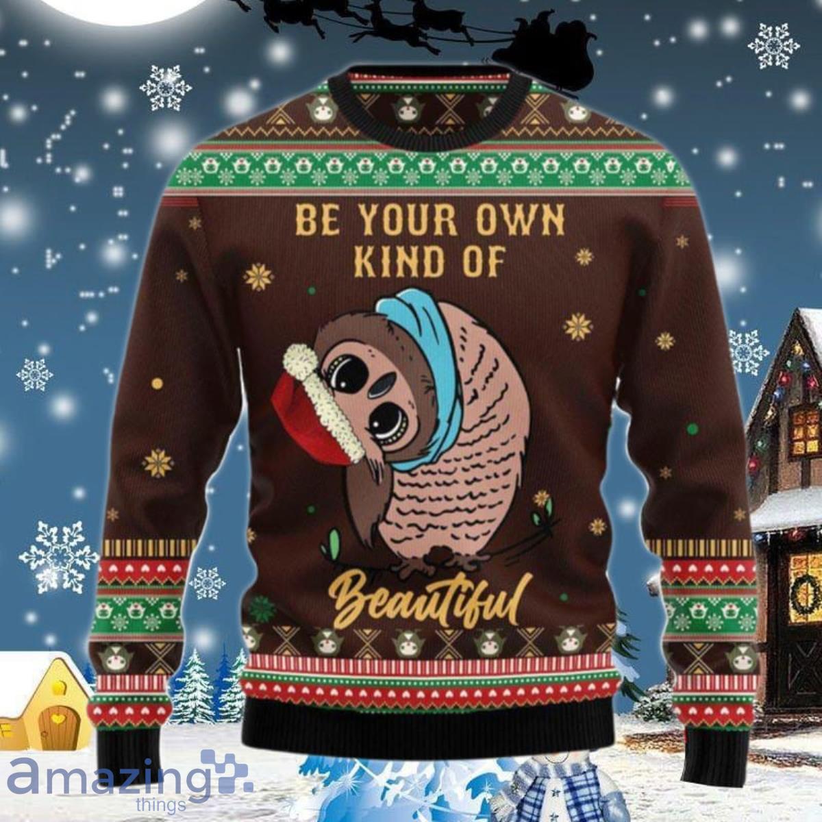 Owl Beautiful Cuye Ugly Christmas Sweater Style Gift For Men And Womens image Owl Beautiful Cuye Ugly Christmas Sweater Style Gift For Men And Womens Product Photo 1