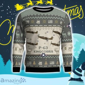 P-63 Kingcobra P63 Aircraft New Trend Veteran Sweater Ugly Christmas Sweater Gift For Christmas Product Photo 2