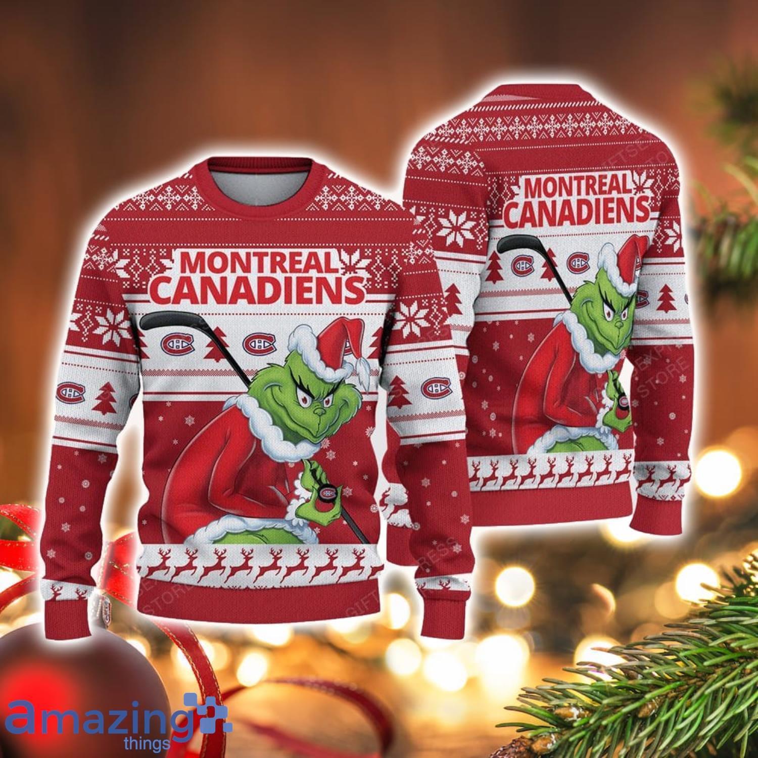 NCAA Montreal Canadiens Football Fans Sweater Grinch Ugly Sweater Christmas Christmas Gift Ideas Product Photo 1