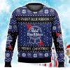 Pabst Blue Ribbon Ugly Christmas Sweater, Xmas Gift Ideas For Fan