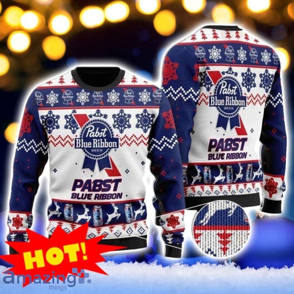 Pabst Blue RiNFL Buffalo Billson Christmas Sweater Gift For Men And Women image Pabst Blue RiNFL Buffalo Billson Christmas Sweater Gift For Men And Women Product Photo 1
