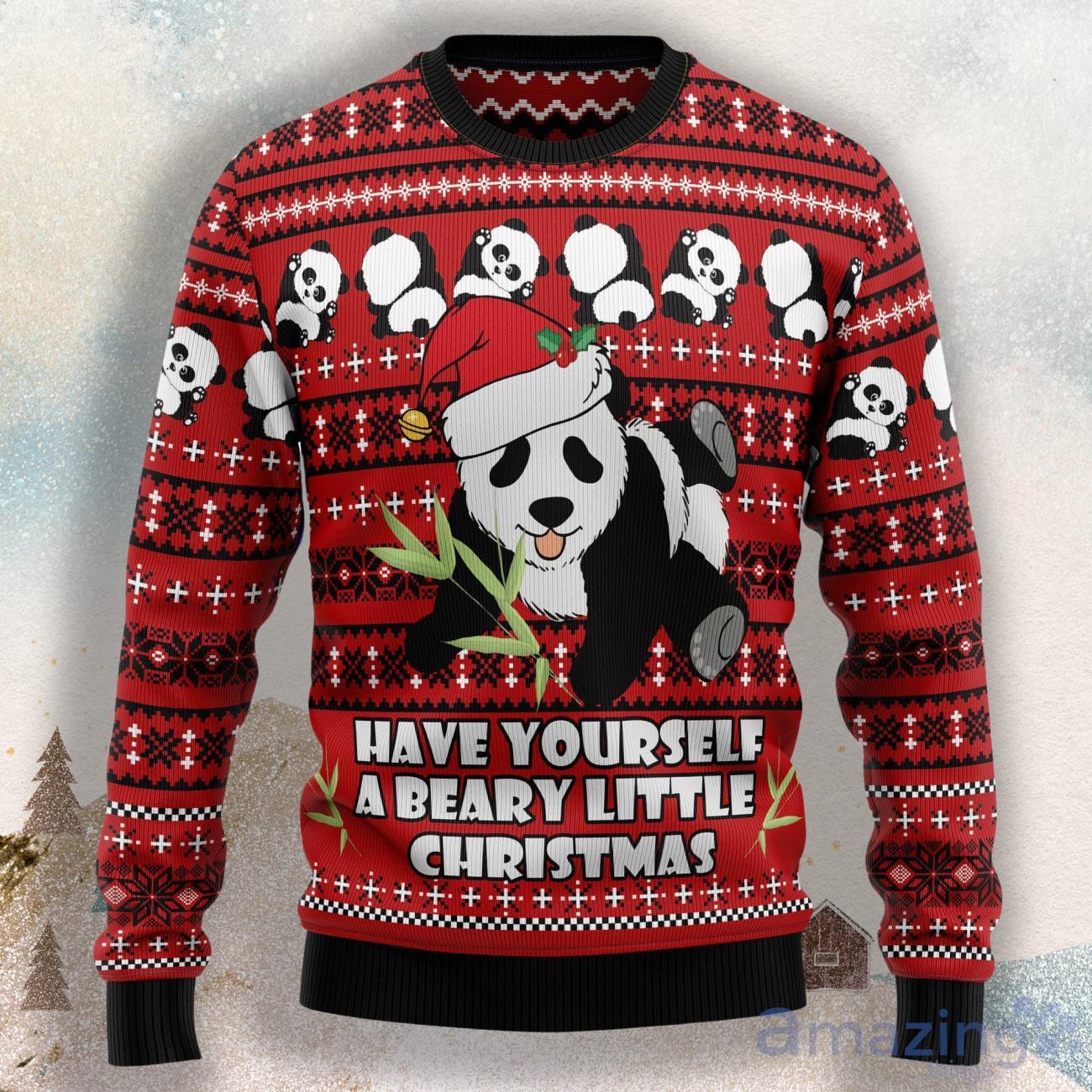 Panda Christmas Ugly Christmas Sweater For Men & Women Product Photo 1