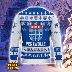 PEC Zwolle 3D Sweater Gift For Sport Fans Snowflake Pattern Ugly Christmas Sweater Product Photo 3