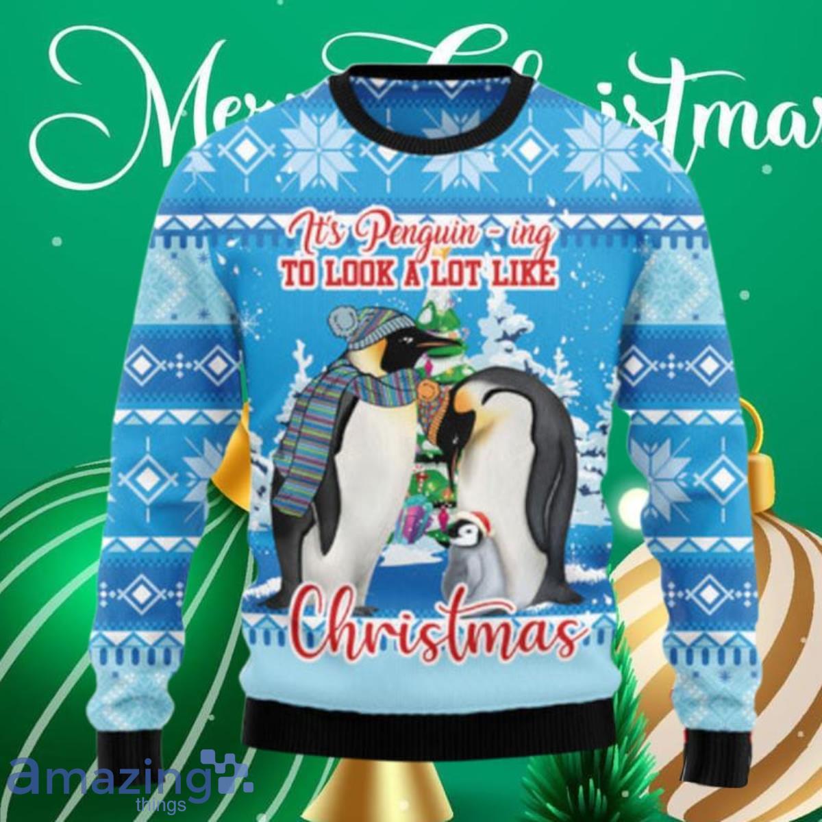Penguin Family Ugly Christmas Sweater Best Gifts image Penguin Family Ugly Christmas Sweater Best Gifts Product Photo 1
