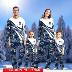 Penn State Nittany Lions Cute Christmas Pajamas Set Personalized Name Christmas Gifts For Fans Product Photo 1