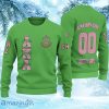 Personalized Aka Sorority Apple Green Knitted Ugly Christmas Sweater