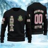 Personalized Aka Sorority Black Knitted Ugly Christmas Sweater