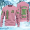 Personalized Aka Sorority Salmon Pink Knitted Ugly Christmas Sweater
